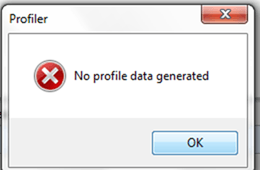 No profile data generated