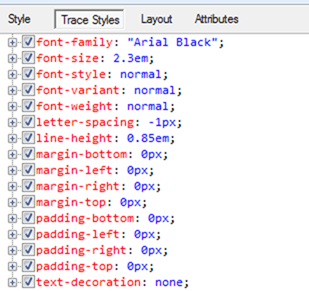 trace styles