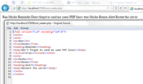 XML reader