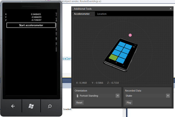 מדריך Windows Phone – שימוש בסנסור Accelerometer