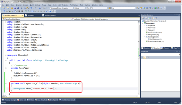 מדריך Windows Phone – הקשר בין XAML לקוד #C