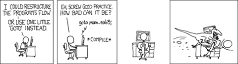 מקור: HTTP://IMGS.XKCD.COM/COMICS/GOTO.PNG מופץ תחת רשיון CREATIVE COMMONS