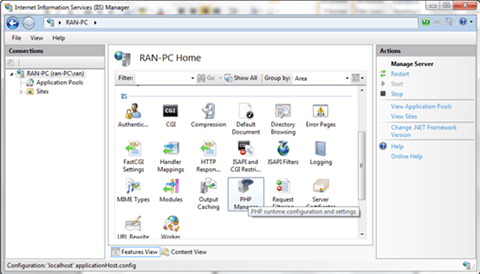 find PHP Manager on iis find PHP Manager on iis