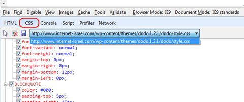 תחקור CSS