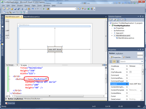 מדריך WPF – הקשר בין XAML לקוד #C מדריך WPF – הקשר בין XAML לקוד #C